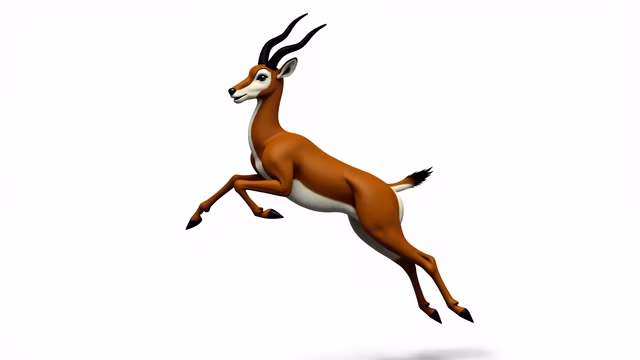 Running Gazelle Illustration