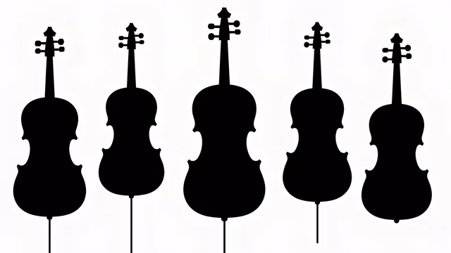 Silhouettes of Violins