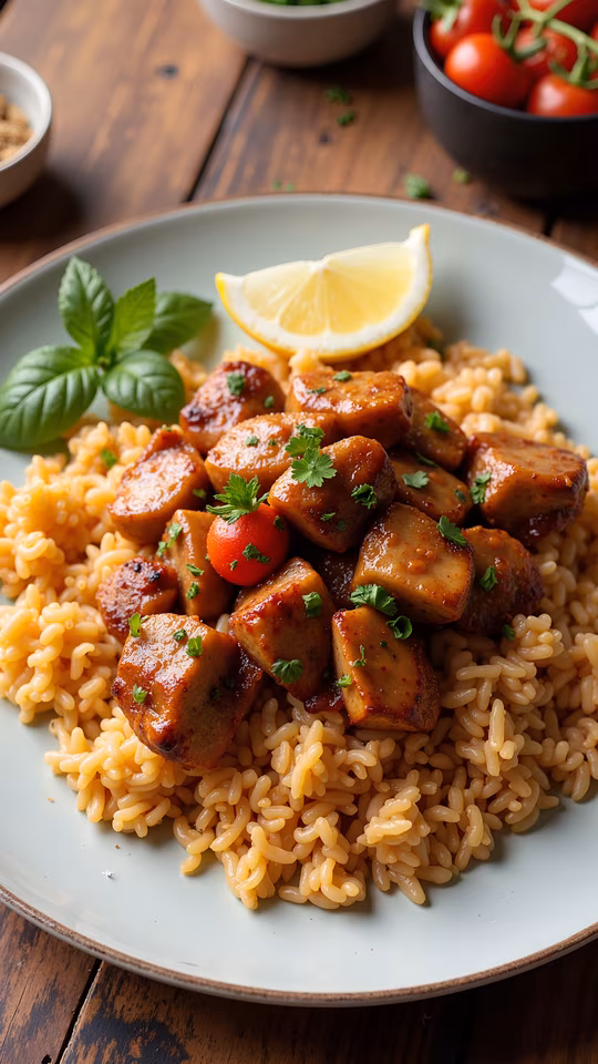 Spicy Chicken with Orzo