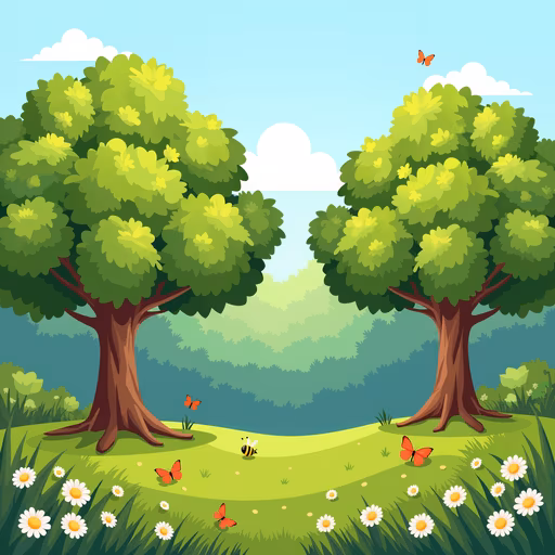 Spring Forest Illustration