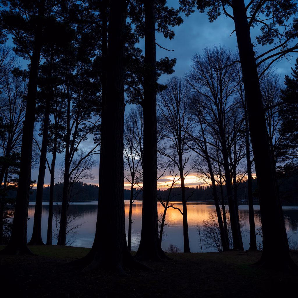 Sunset Silhouettes - Tranquil Nature Photography