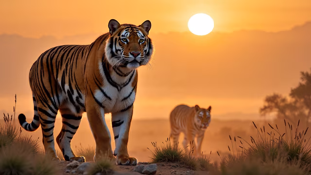 Tiger at Sunset