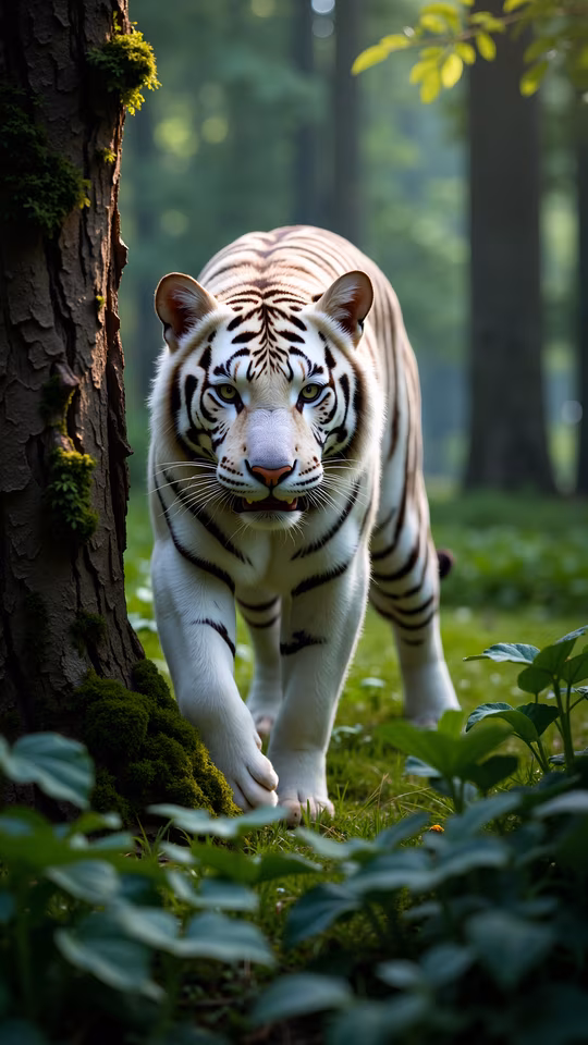 White Tiger in the Forest