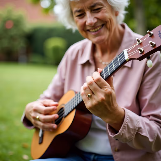 Woman Playing Ukulele