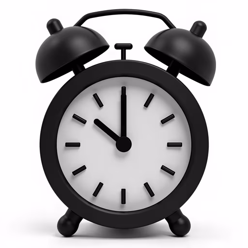 Black Alarm Clock Illustration