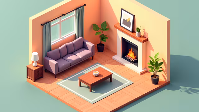 Cozy Living Room Illustration