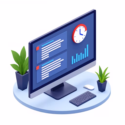 Desk Setup Illustration