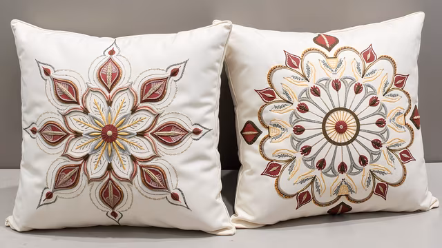 Embroidered Cushion Art