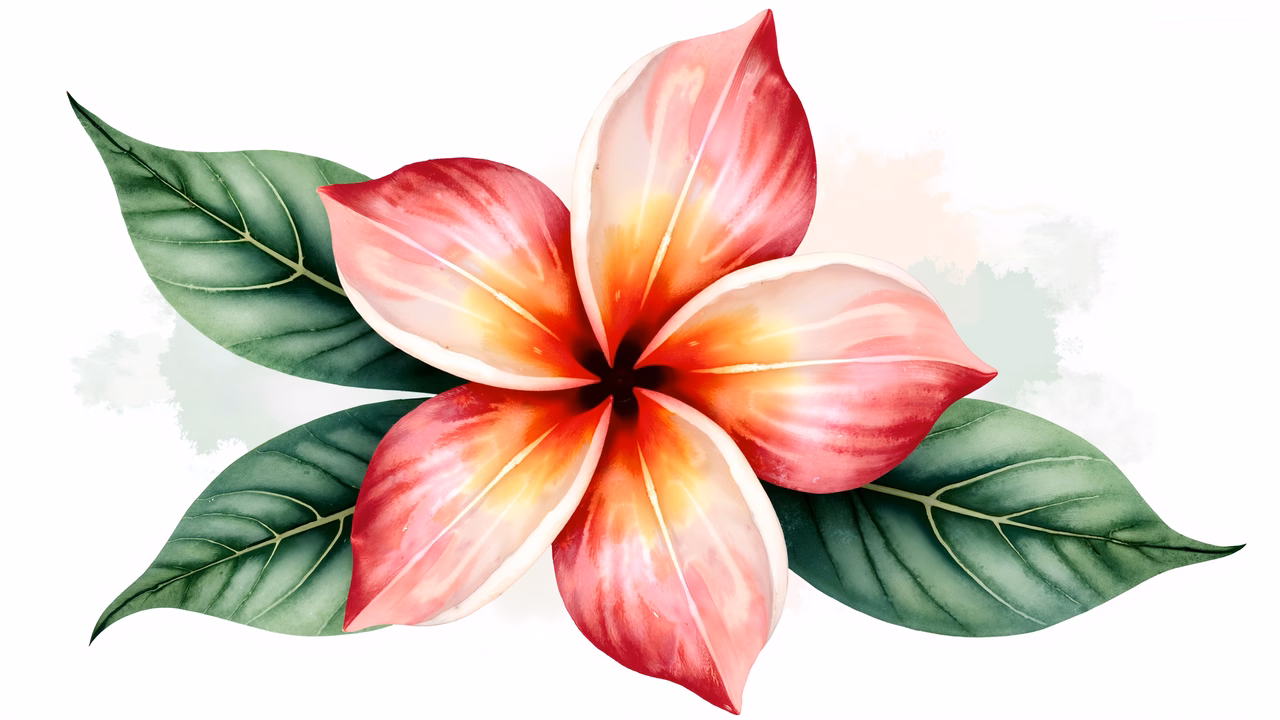 Vibrant floral illustration with delicate watercolor technique.