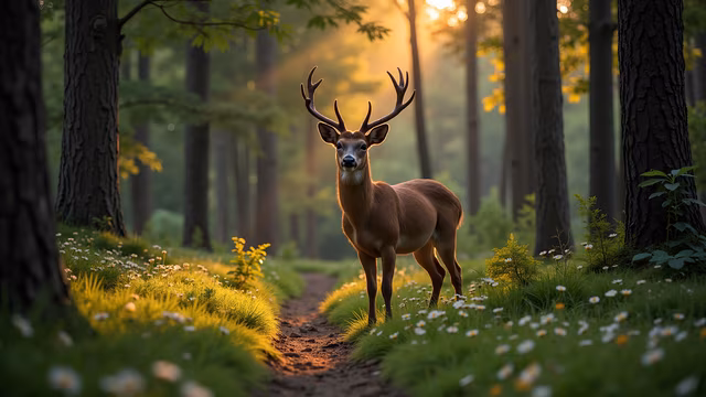 Forest Deer Illustration