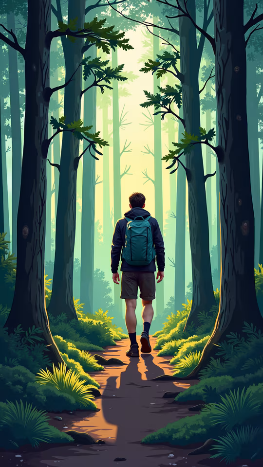 Forest Journey Illustration