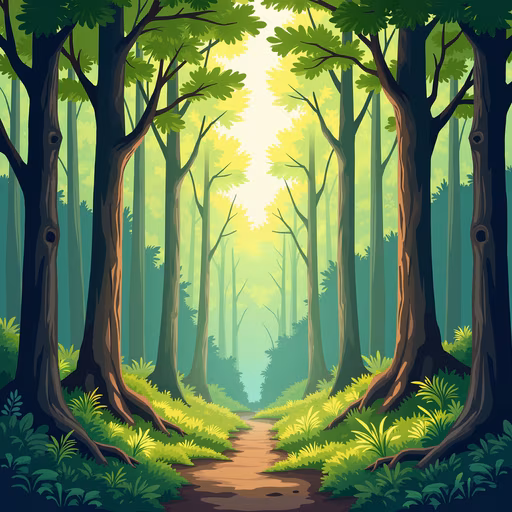 Forest Path Illustration