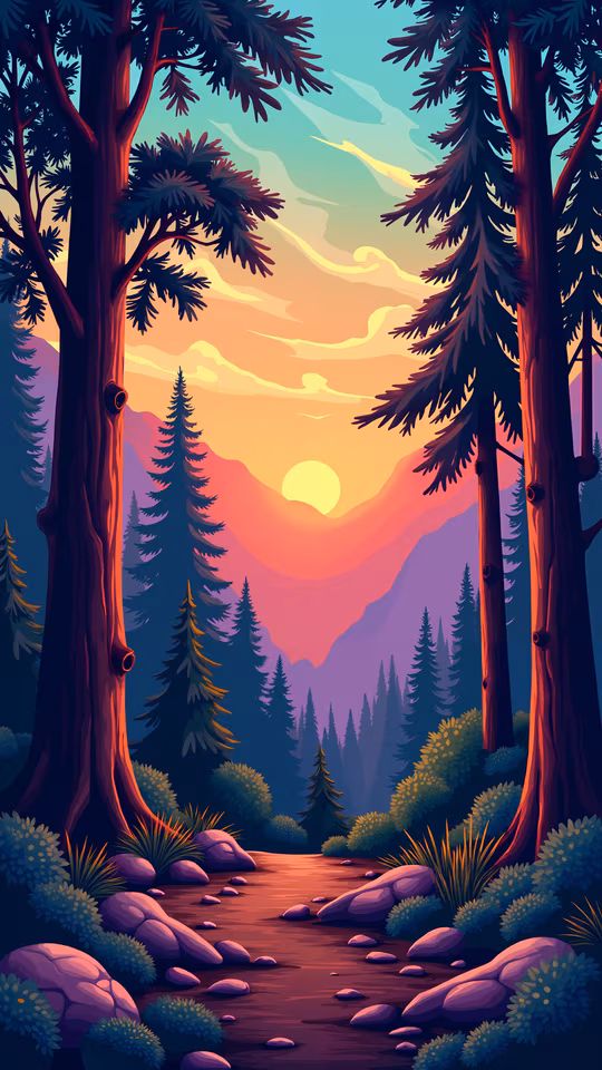 Forest Path Illustration