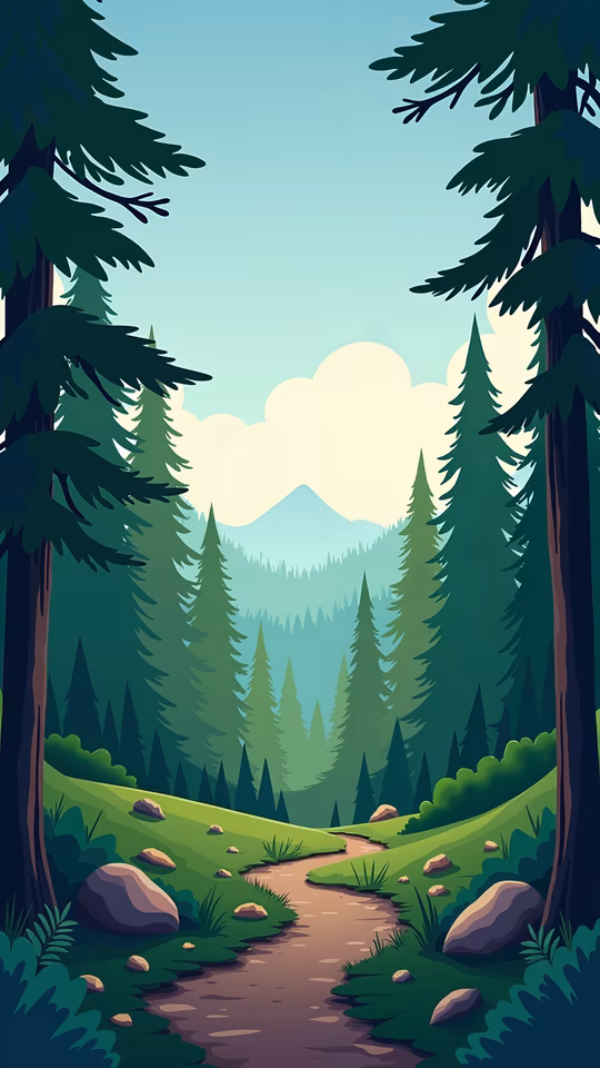 Forest Path Illustration