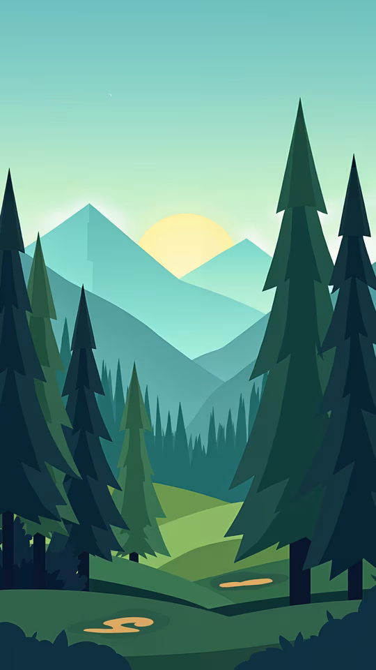 Forest Serenity Illustration