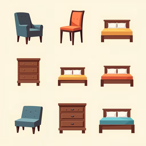 Furniture Set Illustration