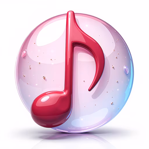 Glossy Musical Note