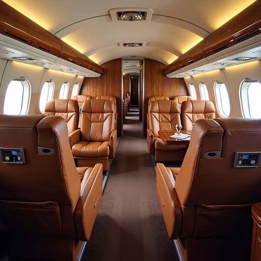 Luxury Private Jet Interior