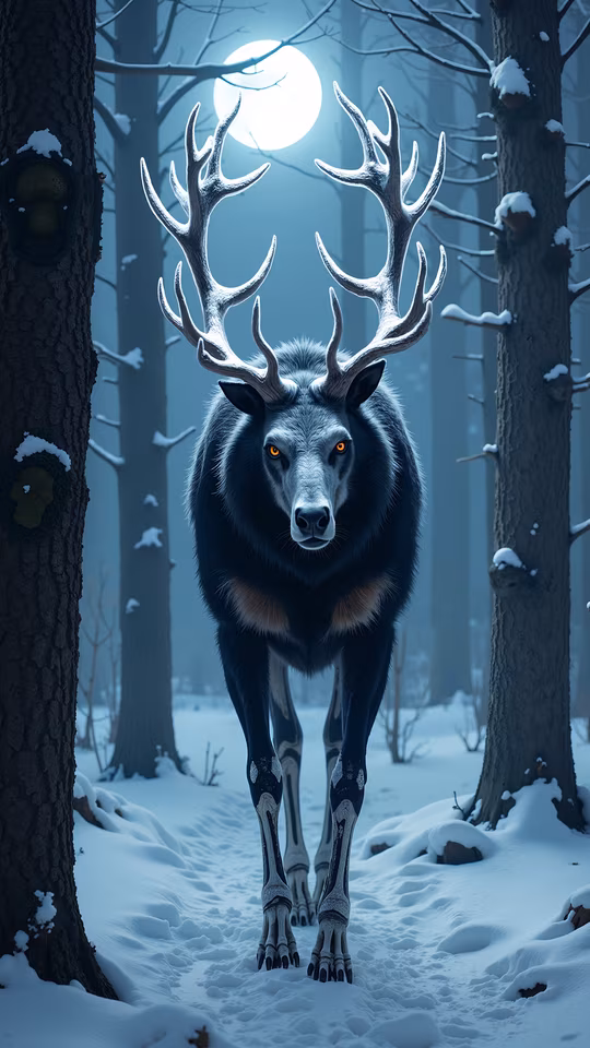 Majestic Stag in Winter