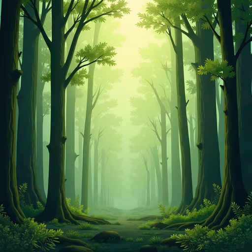 Misty Forest Illustration