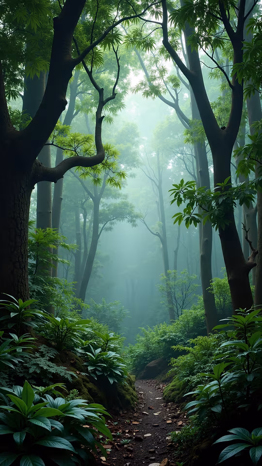 Misty Forest Path