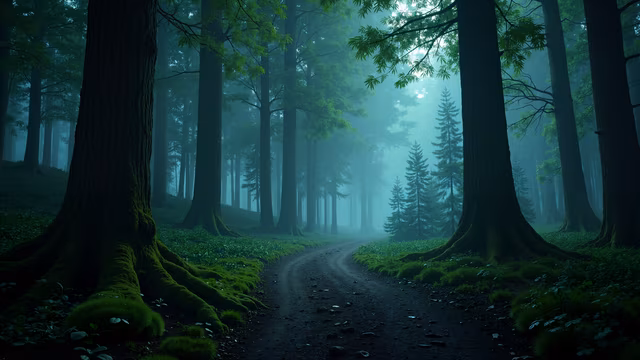 Misty Forest Path
