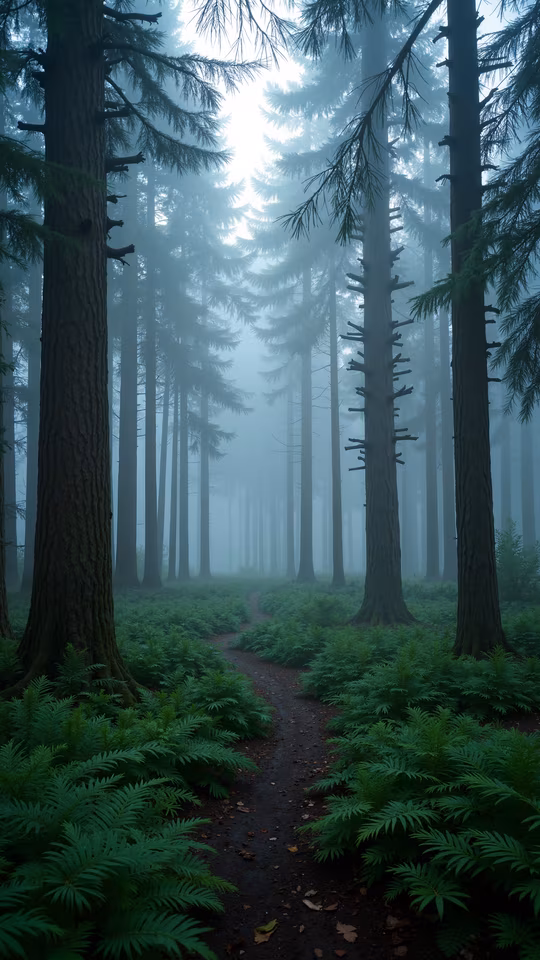 Misty Forest Path