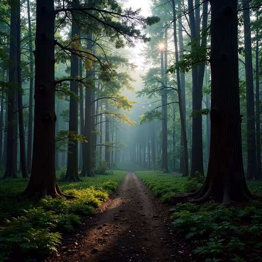 Misty Forest Path