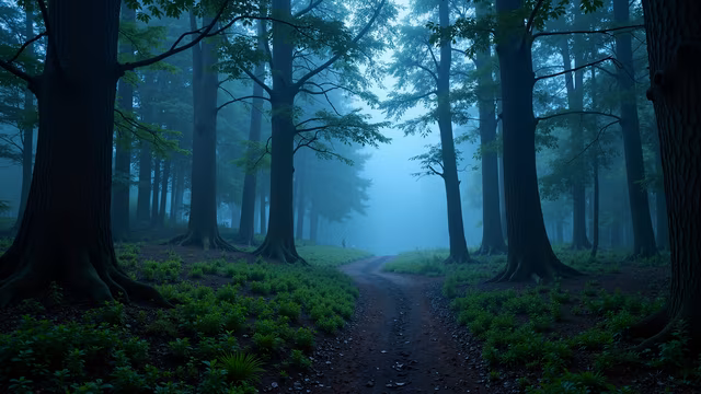 Misty Forest Path