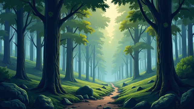 Misty Forest Path