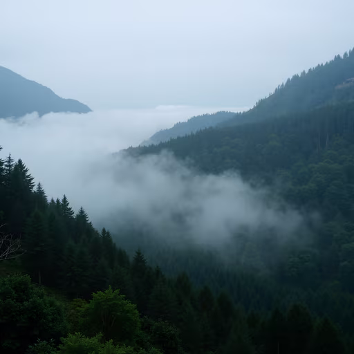 Misty Forest Valley