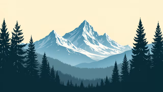 Mountain Landscape Illustration