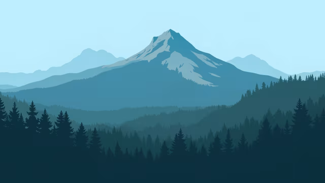 Mountain Silhouette Illustration
