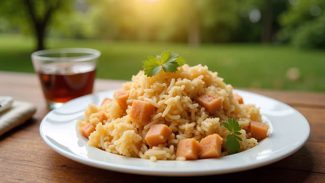 Rice Pilaf with Sweet Potatoes