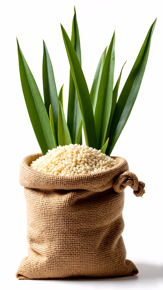 Sack of Seeds with Greenery