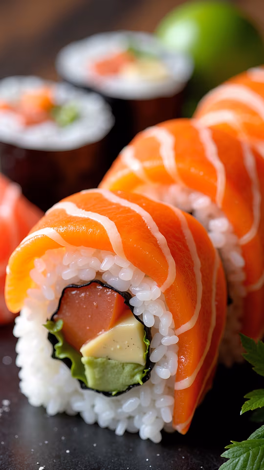 Salmon Roll Illustration