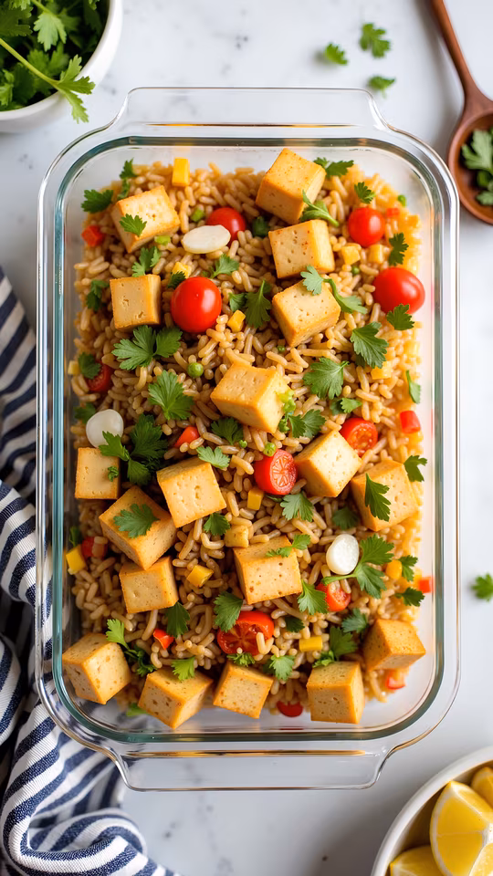 Tofu and Rice Stir-Fry