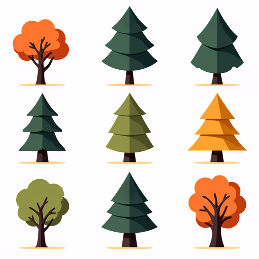 Trees in Flat Design