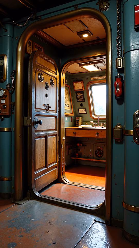Vintage Ship Cabin Interior
