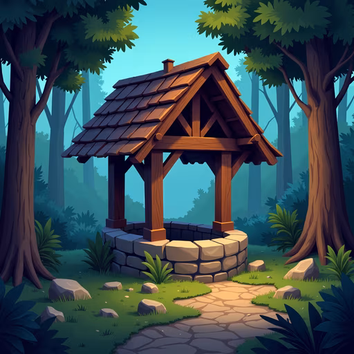 Wooden Well in the Forest