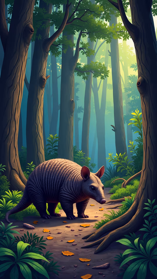 Armadillo in the Forest
