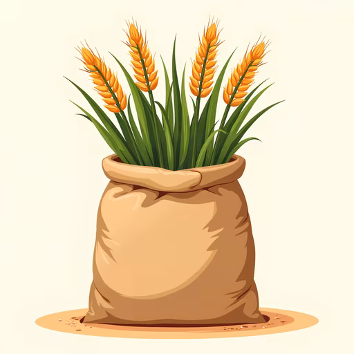 Bag of Wheat Illustration