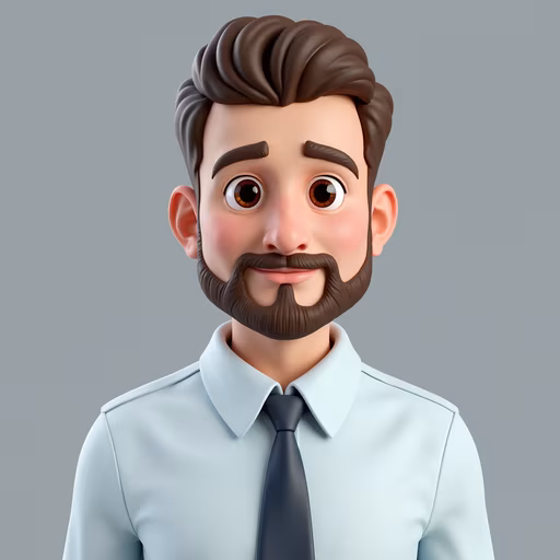 Bearded Man Cartoon Illustration