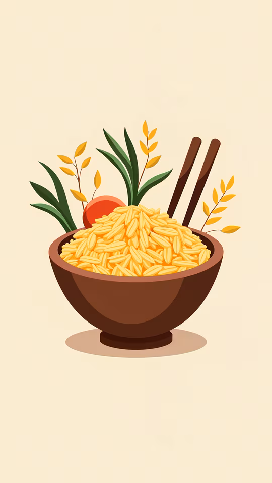 Bowl of Rice Illustration