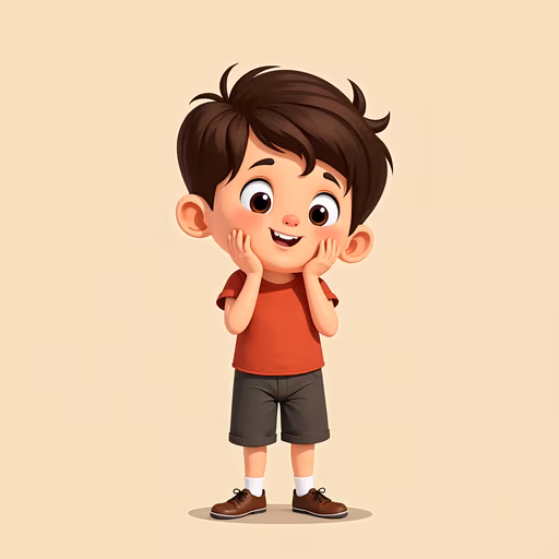 Cartoon Boy Smiling