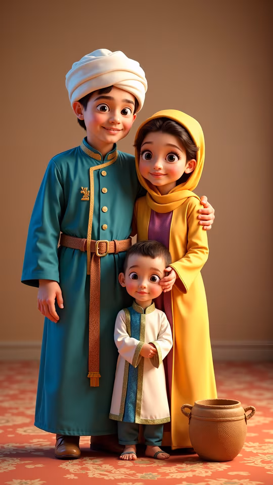 Cartoon Family Portrait