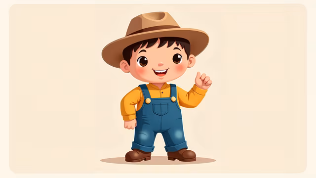 Cartoon Farmer Boy