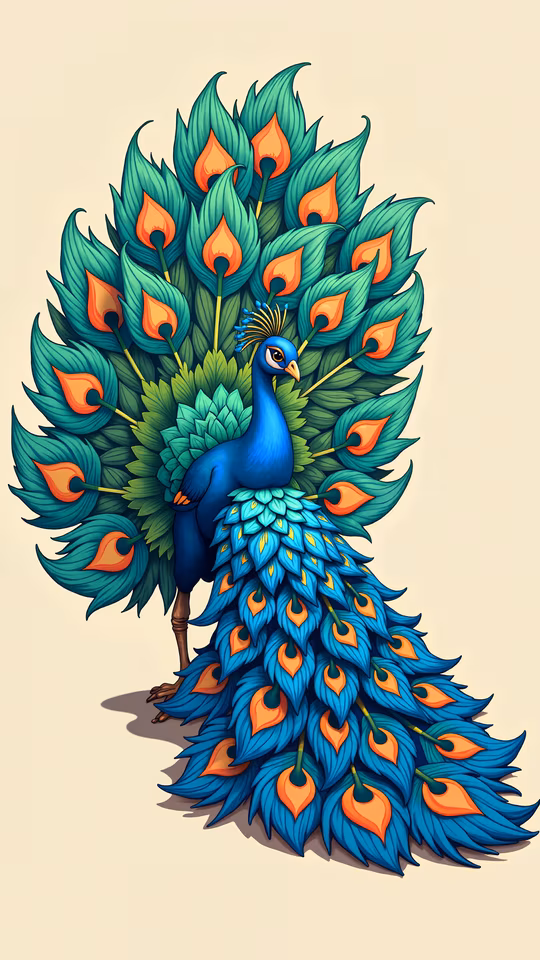 Colorful Peacock Illustration