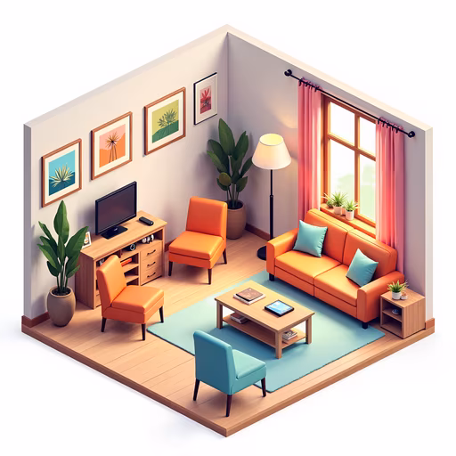 Cozy Living Room Illustration