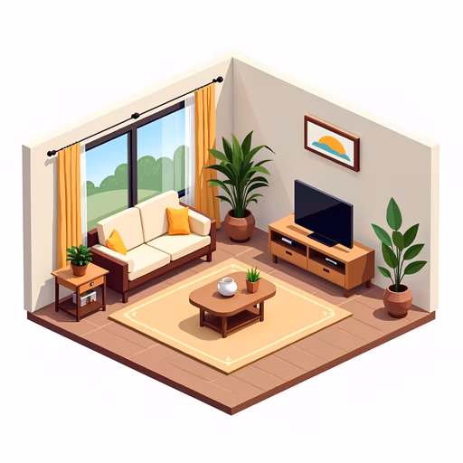 Cozy Living Room Illustration